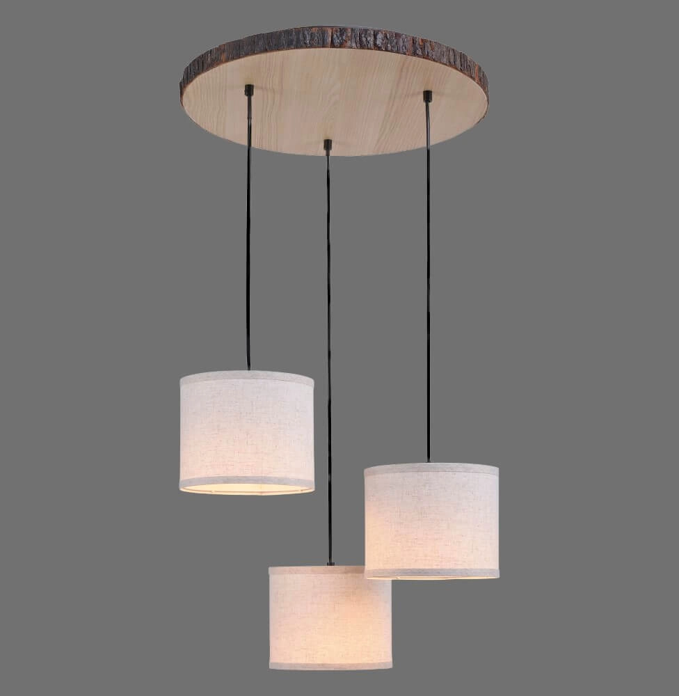 Ländliche Deckenleuchte Bark Holz Just Light 4043689975937