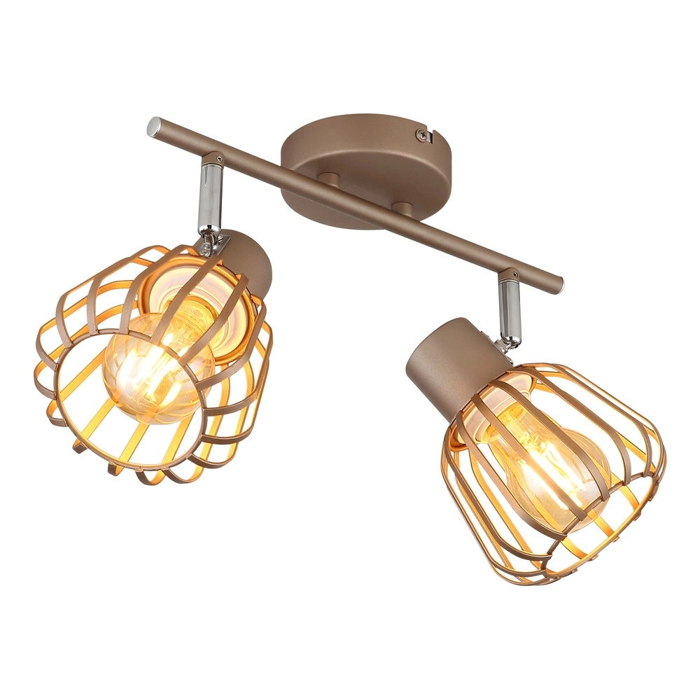 Deckenlampe Olin 2-helles Kaffeebraun