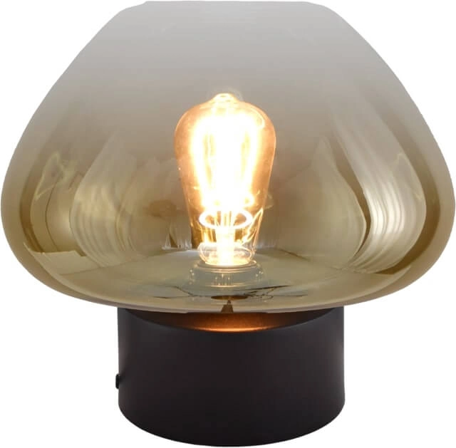 Tischlampe Genua schwarz mit Goldglas Ø 29cm