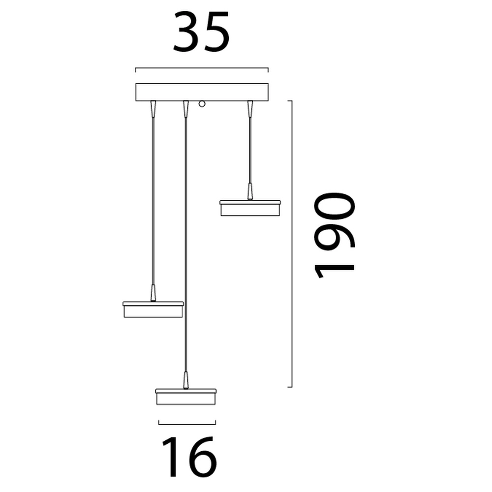 3-Licht Pendellampe Imperia Ø 35 cm Nickel Masterlight 8718121354279