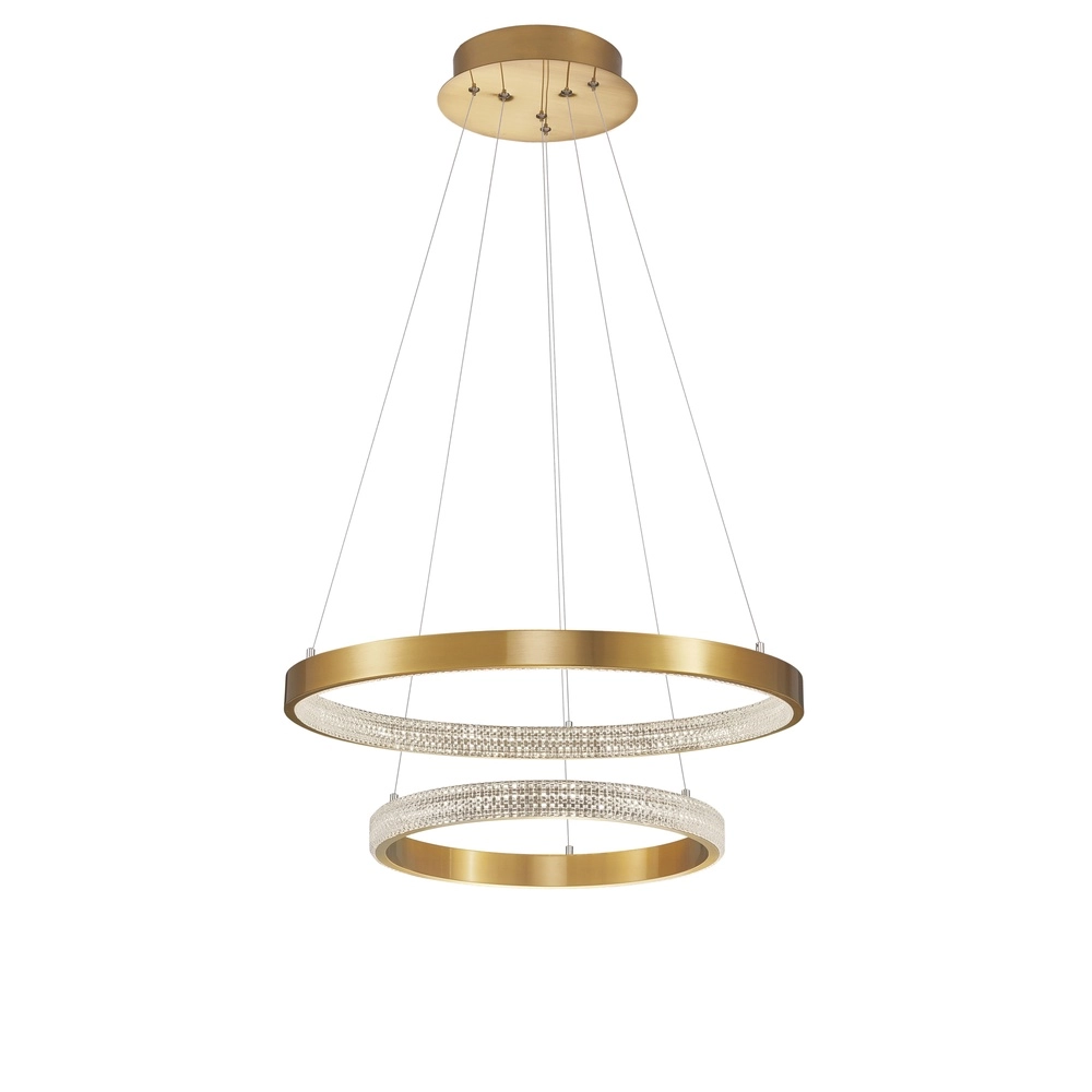 Pendelleuchte Preston gold Ø 60cm doppelt Lyora 5212017424105