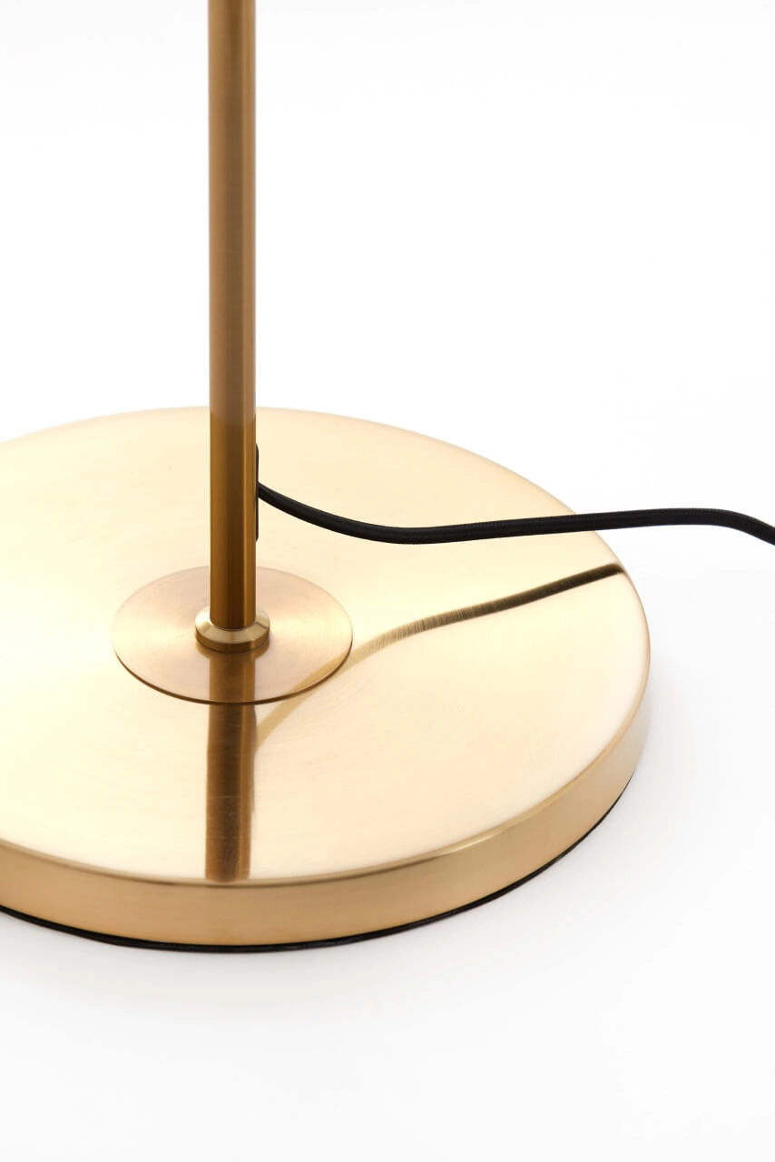 Goldene Stehleuchte Medina mit Rauchglas Light & Living 8717807696979