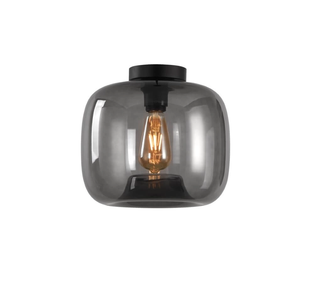 Deckenleuchte Preston graues Glas Ø 28cm