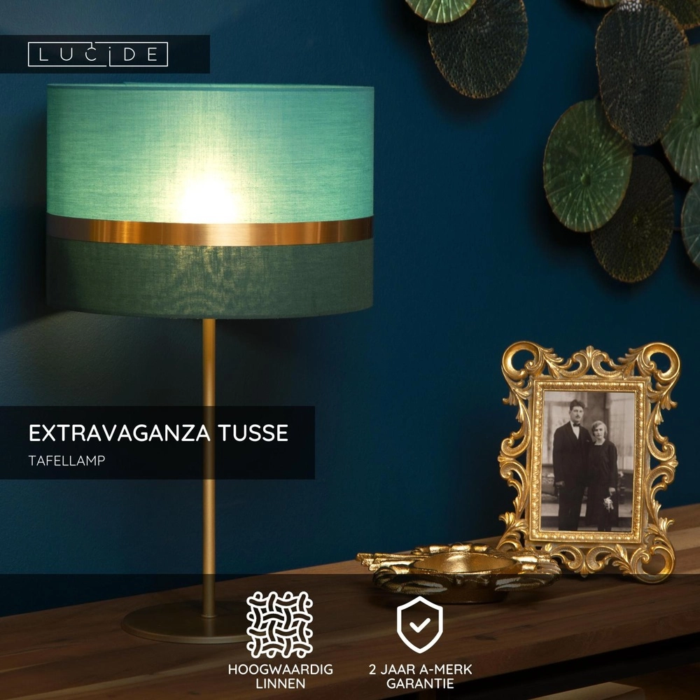Design-Tischlampe Extravaganza Tusse grün Ø 30cm Lucide 5411212105646