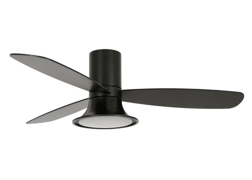 Schwarzer Ventilator mit Lampe Flusso Ø 132cm Beacon 9333509151784