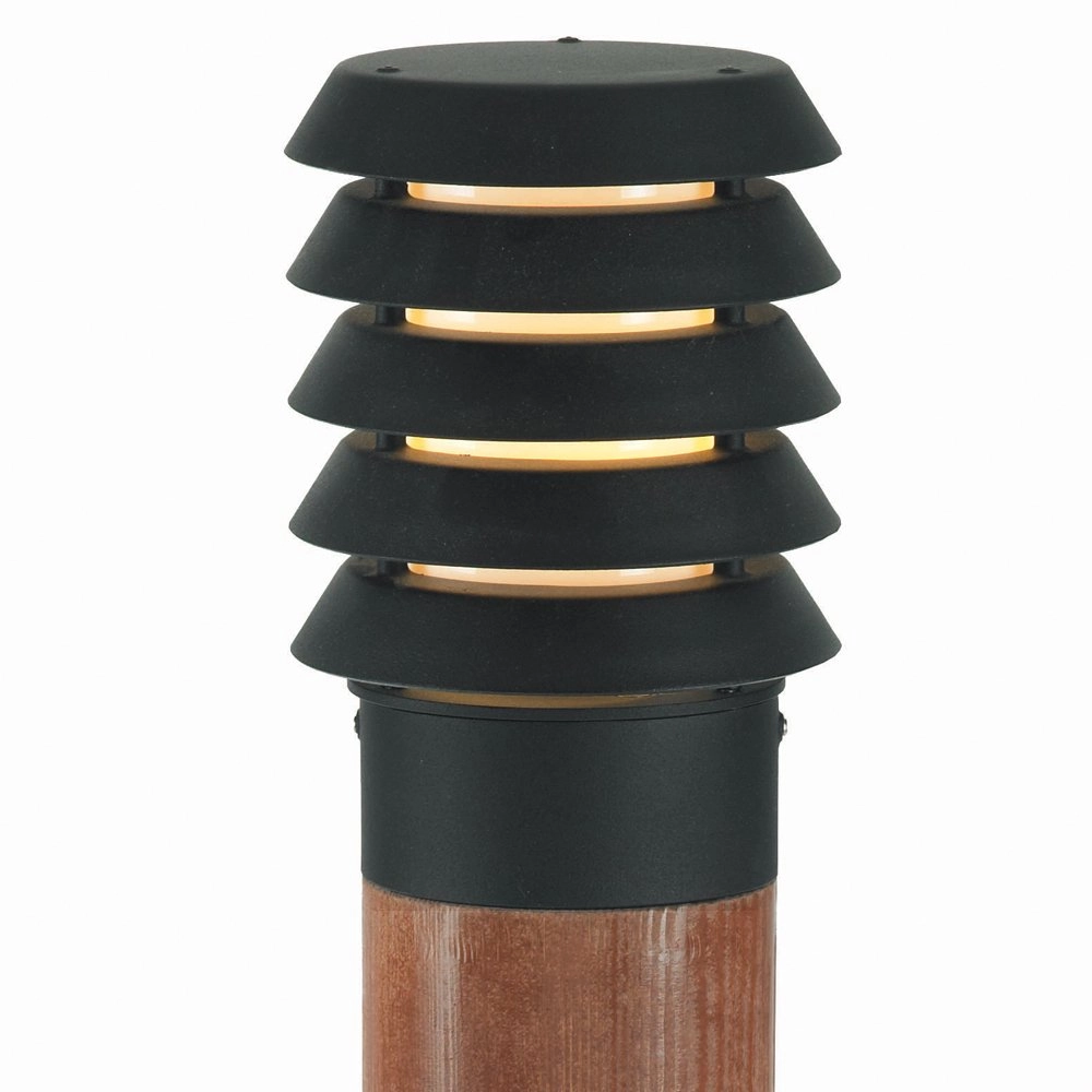 Ländliche Terrassenlampe Selhalm 85cm schwarz mit Holz Franssen 7042891440667