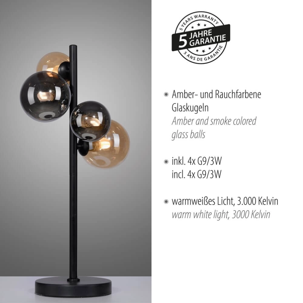 Schwarze Tischlampe Popsicle Design Paul Neuhaus 4012248375525