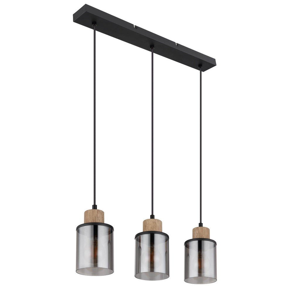 3-Licht Pendellampe Reid Straight Black Globo 9007371444731