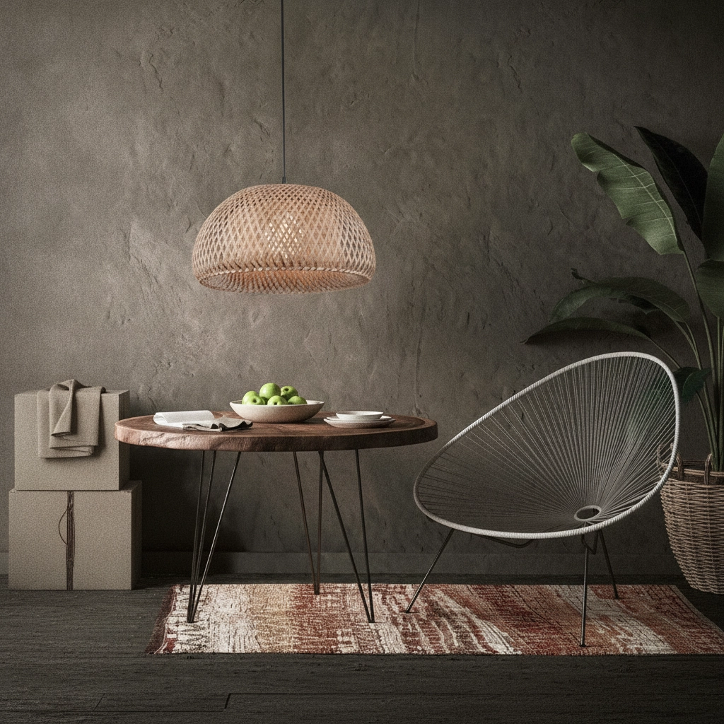 Rattan Pendelleuchte Scarlet Ø 39cm