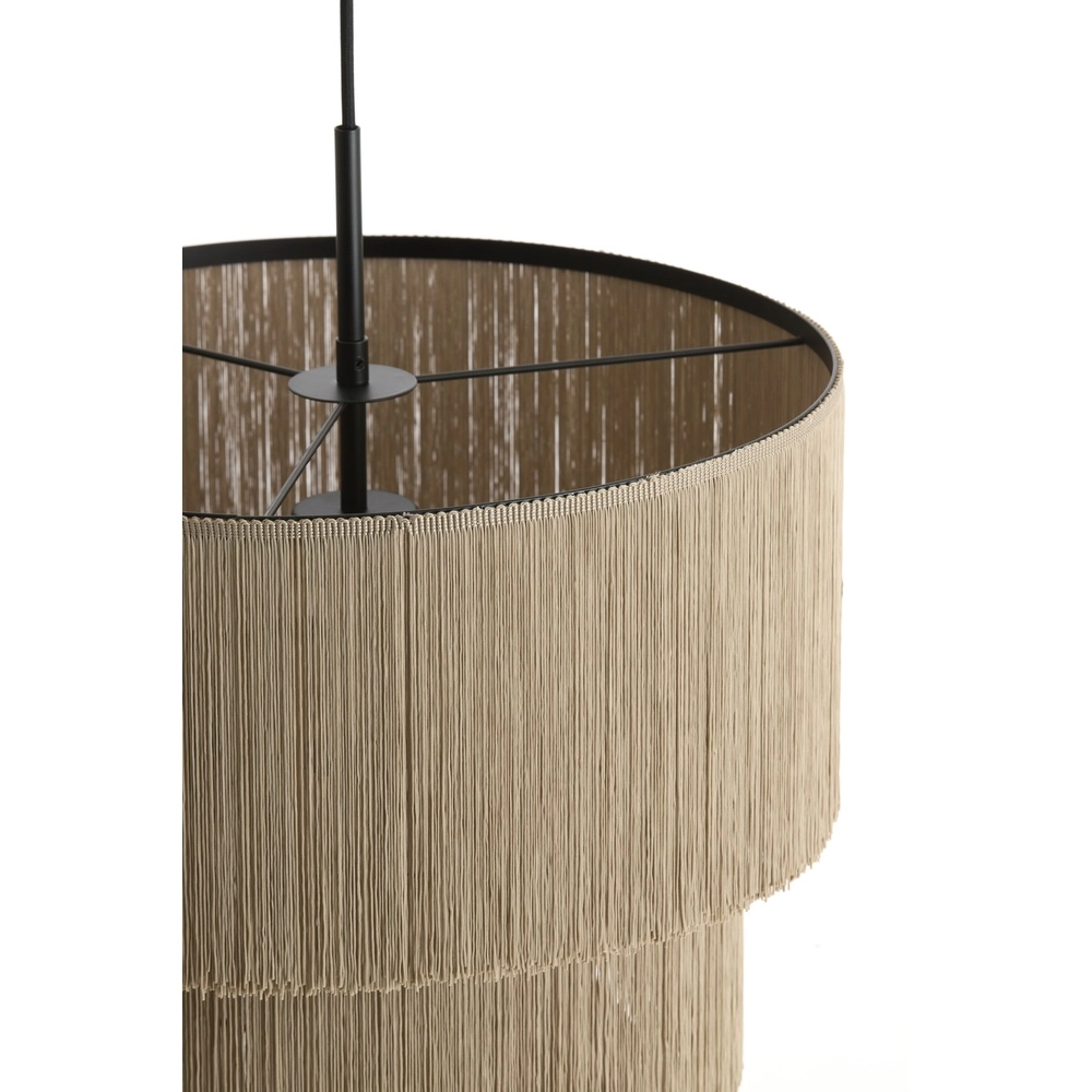 Schnur-Pendellampe Malaika Ø 45cm – taupe Light & Living 8717807816391