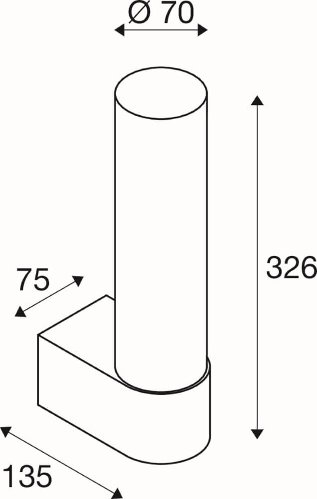 Badezimmer-Wandleuchte Lygant Single Weiß SLV 4024163280686