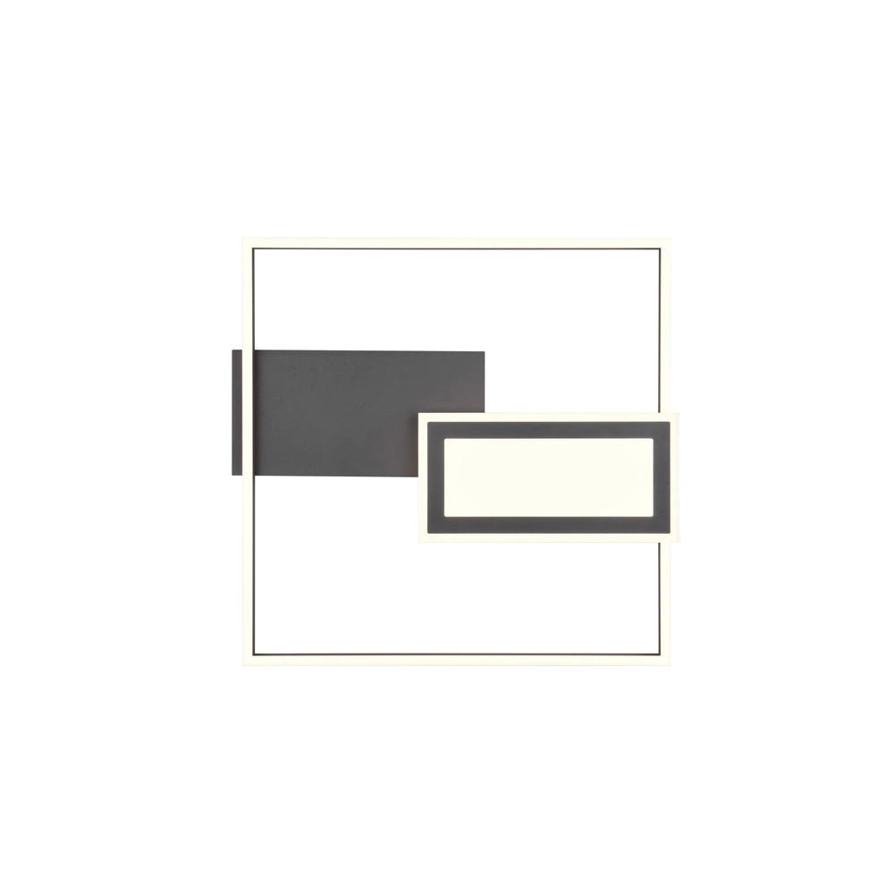 Quadratische Deckenleuchte Spiro schwarz 50cm Trio 4017807612455
