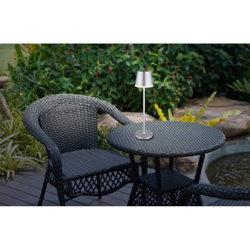 Solartischlampe Vannieso Silbergrau Globo 9007371478361