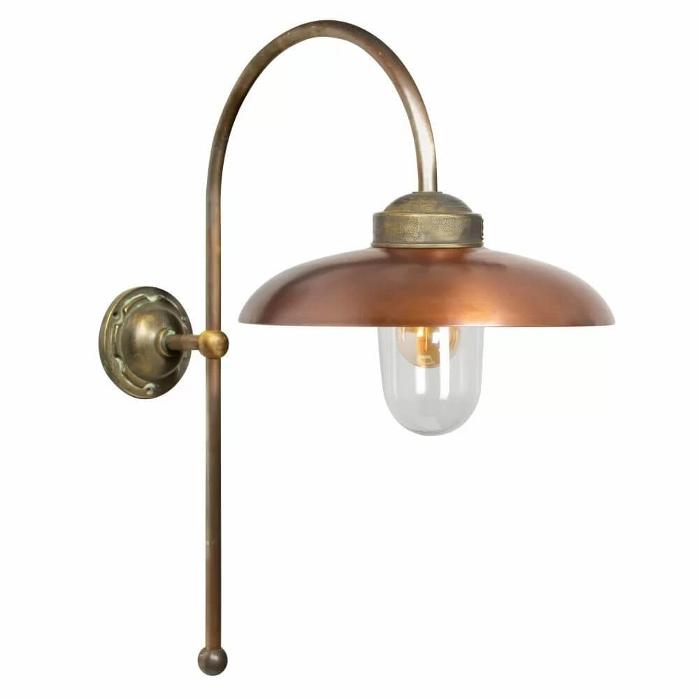 Kupferne Wandlampe Saint Tropez L