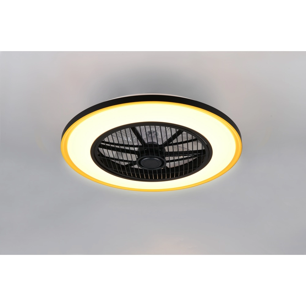 Deckenventilator Varpula Schwarz mit Gold Trio 4017807688597