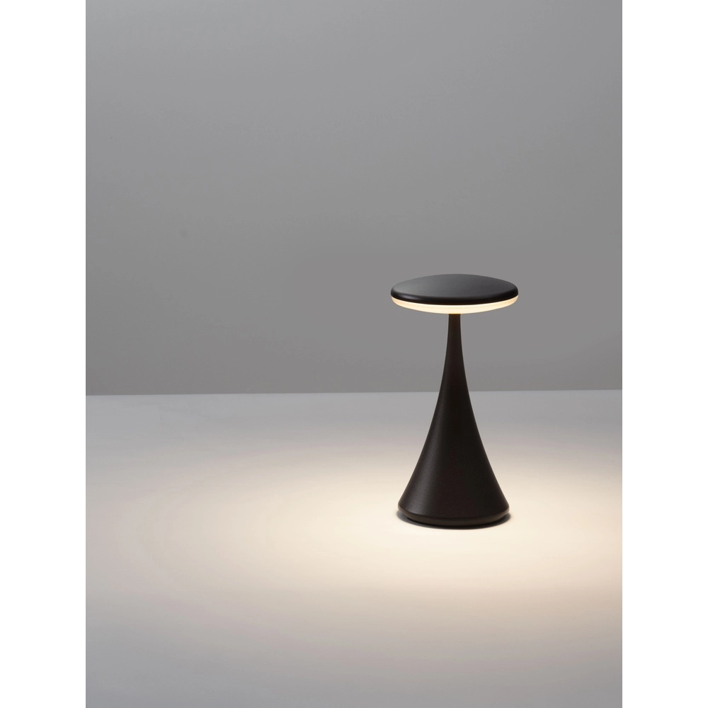 Tischlampe Elbo schwarz wiederaufladbar mit USB Lyora 5212017476920