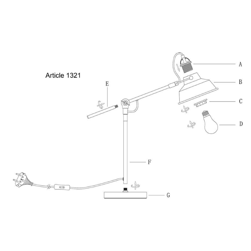 Tischlampe Mexlite Vor dem Tisch Steinhauer 8712746114737