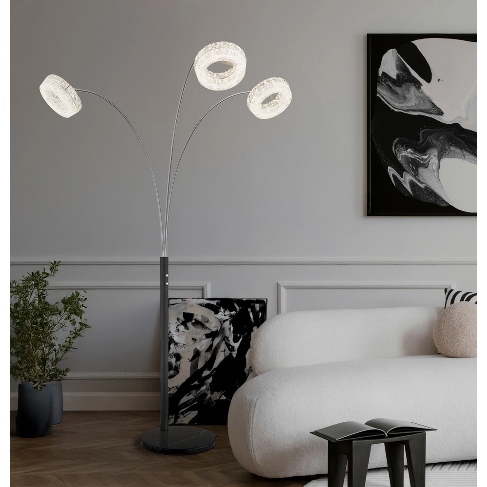 Stehlampe Laurel Schwarz Globo 9007371579044