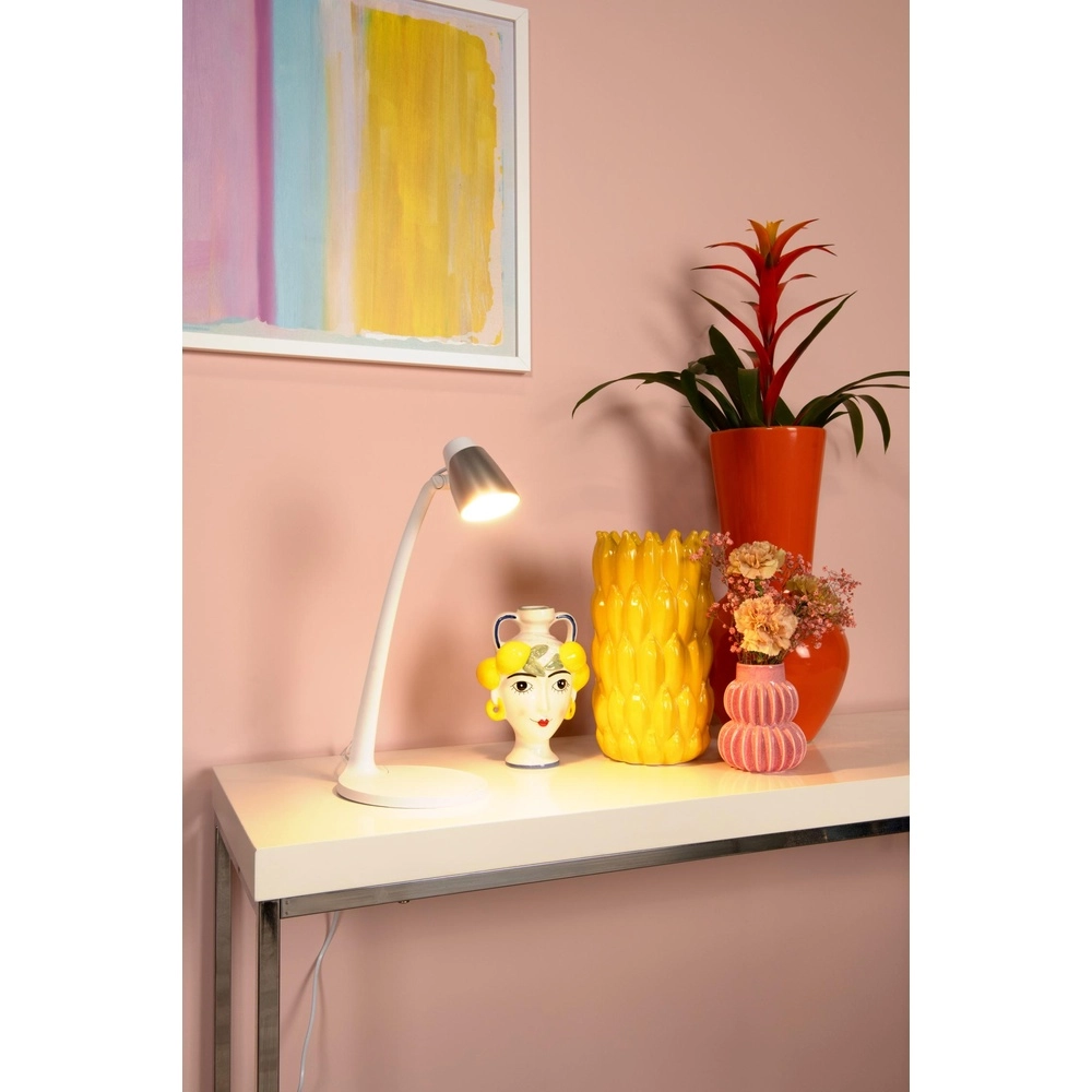 Schreibtischlampe Ludo Weiß Lucide 5411212185884
