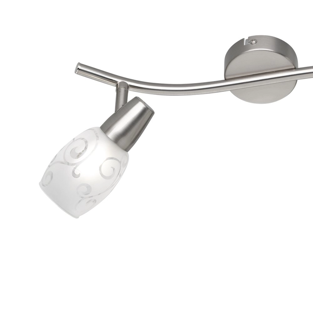 Deckenleuchte Colmar 2-leichte Nickelmatte Trio 4017807305371