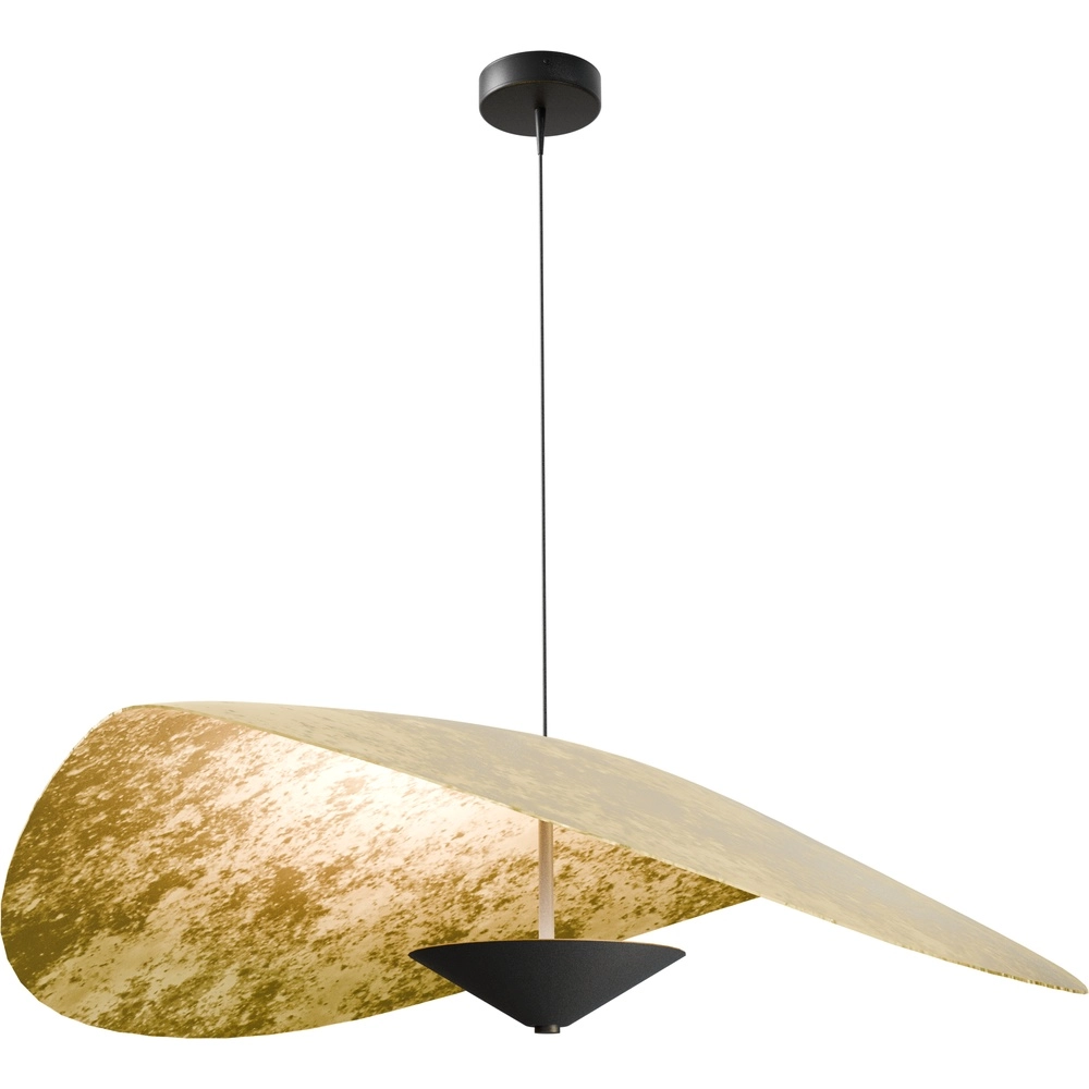 Ø 90cm LED-Pendellicht Lente Blattgold