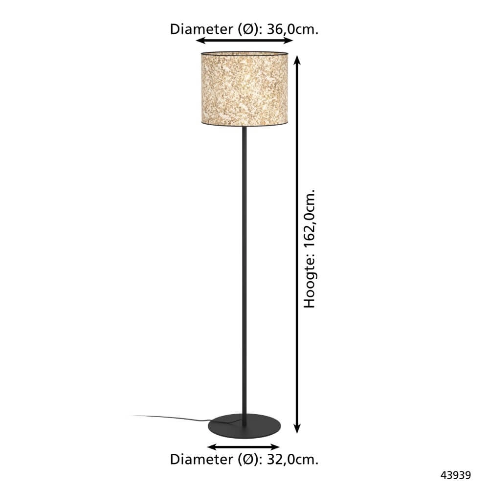 Natürliche Stehlampe Butterburn 162cm Eglo 9002759439392