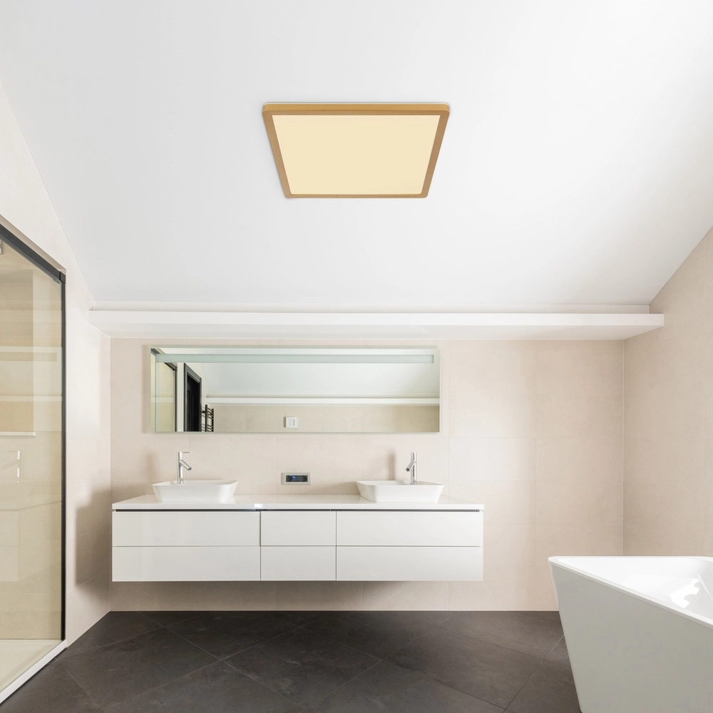 Deckenlicht Sapana Quadrat 42 cm Gold Globo 9007371451432