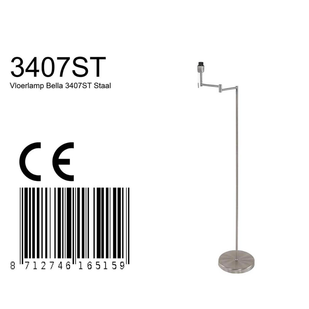 Stehlampe Bella Metallgrau Steinhauer 8712746165159