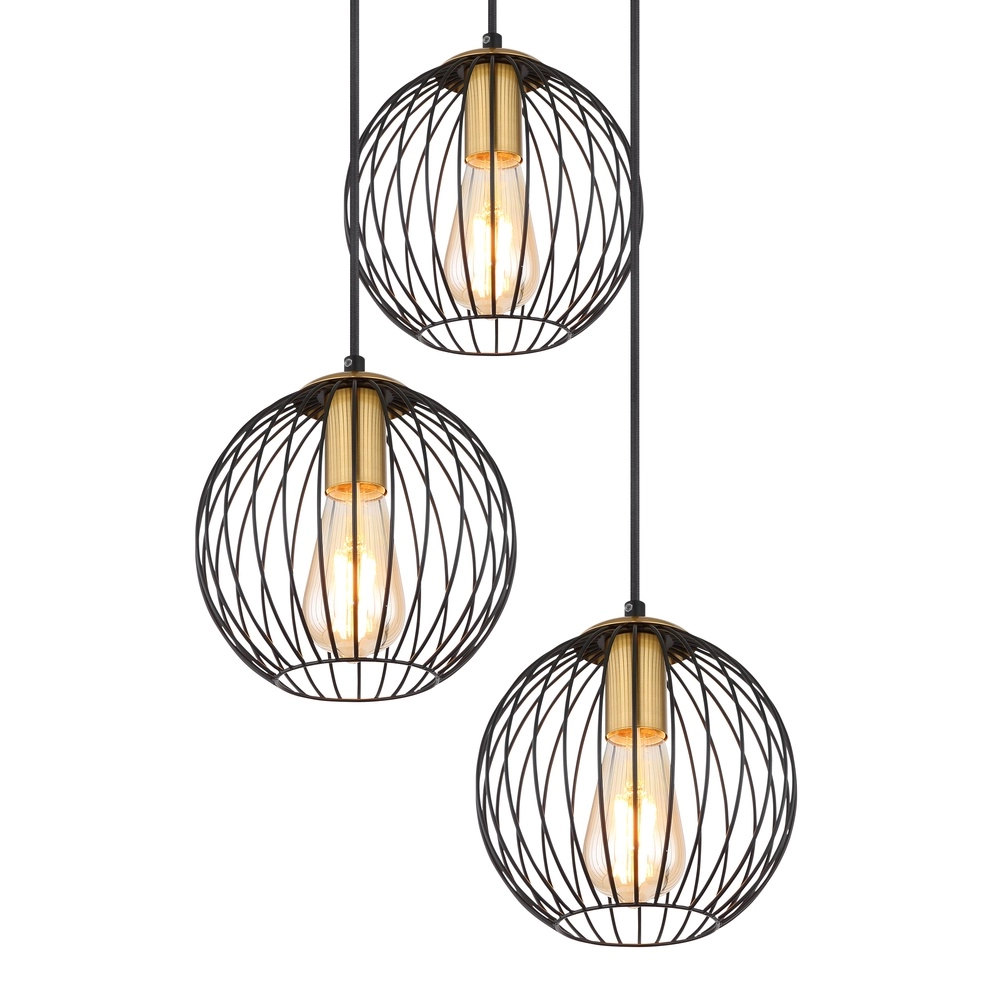 Schwarze Drahtlampe Eusebius Konstruktion Globo 9007371419784