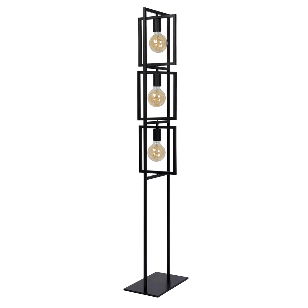 Stehlampe Luuk 3-Licht Schwarz