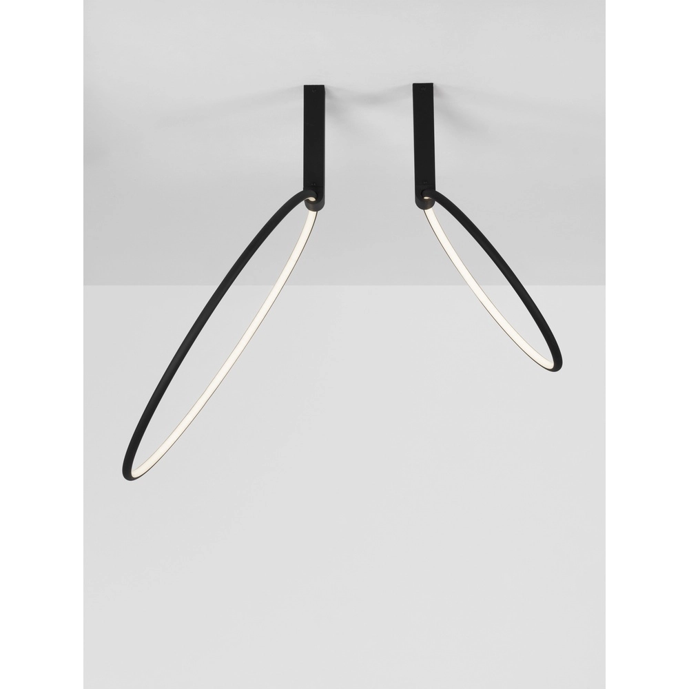 Design-Deckenleuchte Garve schwarz Ø 40cm und Ø 60cm Lyora 5212017431837
