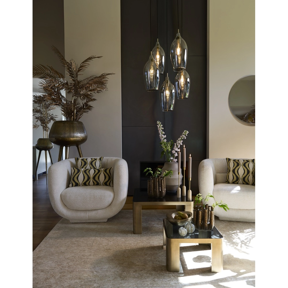Esstisch-Pendellampe Lukaro 5-Licht – Rauchglas Light & Living 8717807703288