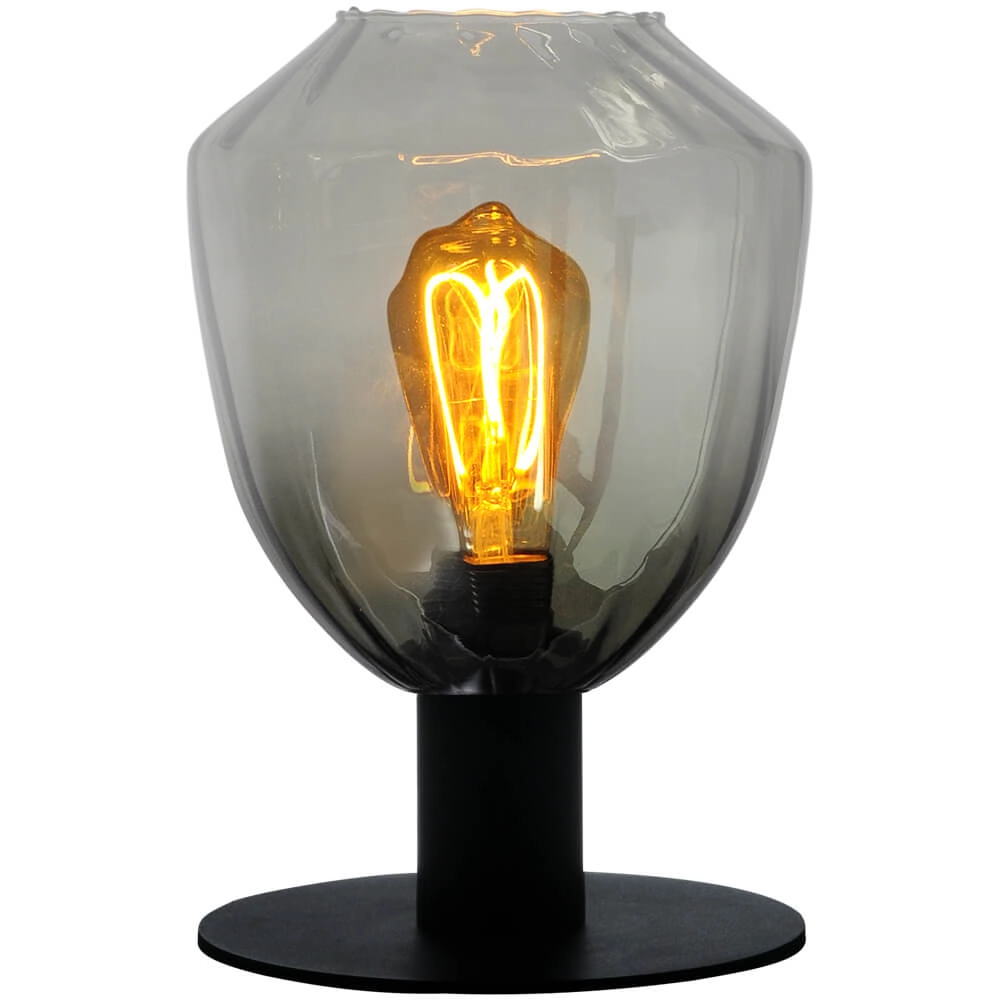 Tischlampe Porto mit grünem Nicolette-Glas