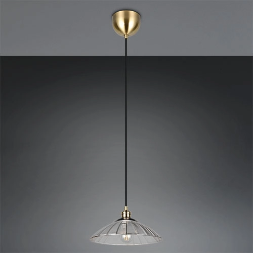 Klassische Pendellampe Eluna Alte Messingbläser Trio 4017807682465