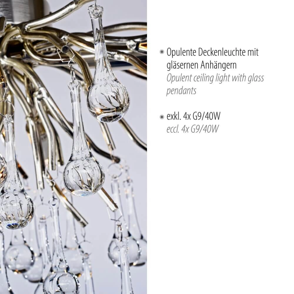 Kronleuchter Icicle Metall 60cm Paul Neuhaus 4012248352076