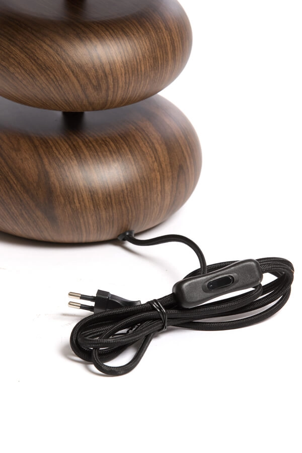 Tischlampe Danialo Holz mit Braun 60cm Light & Living 8717807759605