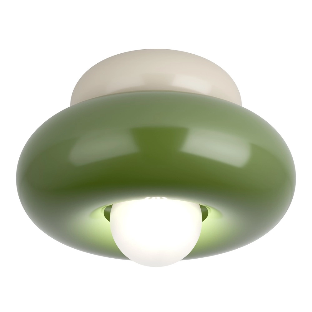 Design-Deckenlampe Torchiarolo Sandbraun mit Grün