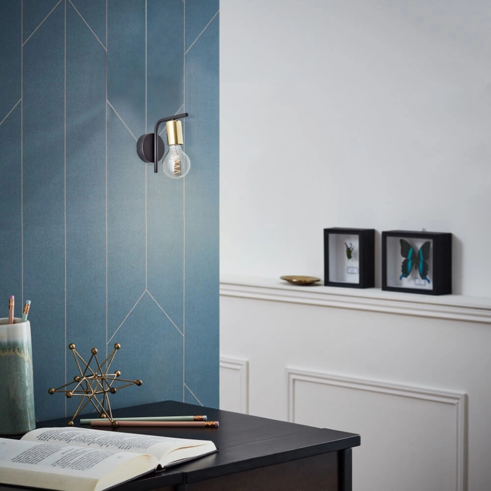 Wandlampe Kerry Schwarz Brilliant 4004353413100