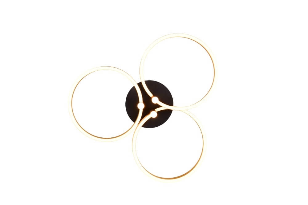 Geschwungene LED-Deckenleuchte Caruso Gold - Ø 65,5 cm Trio 4017807612967