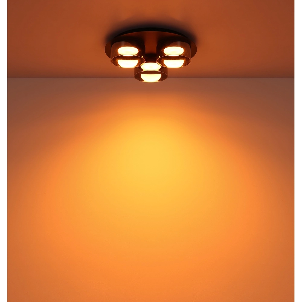 Design-Deckenlampe Higgins Schwarze 3-Lichter Globo 9007371578894