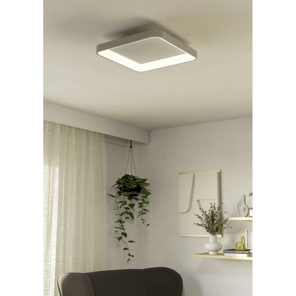 Elegante LED-Deckenlampe Loretello 35x35cm – weiß Eglo 9008606316427
