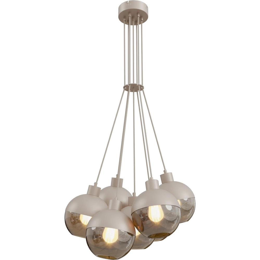 7-Licht Pendellampe Opera Beige Terra