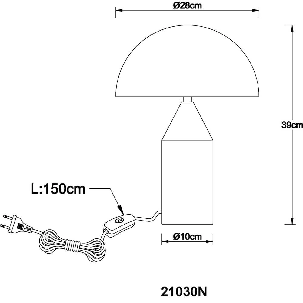 Design-Tischleuchte Atoma Nickel Globo 9007371459308