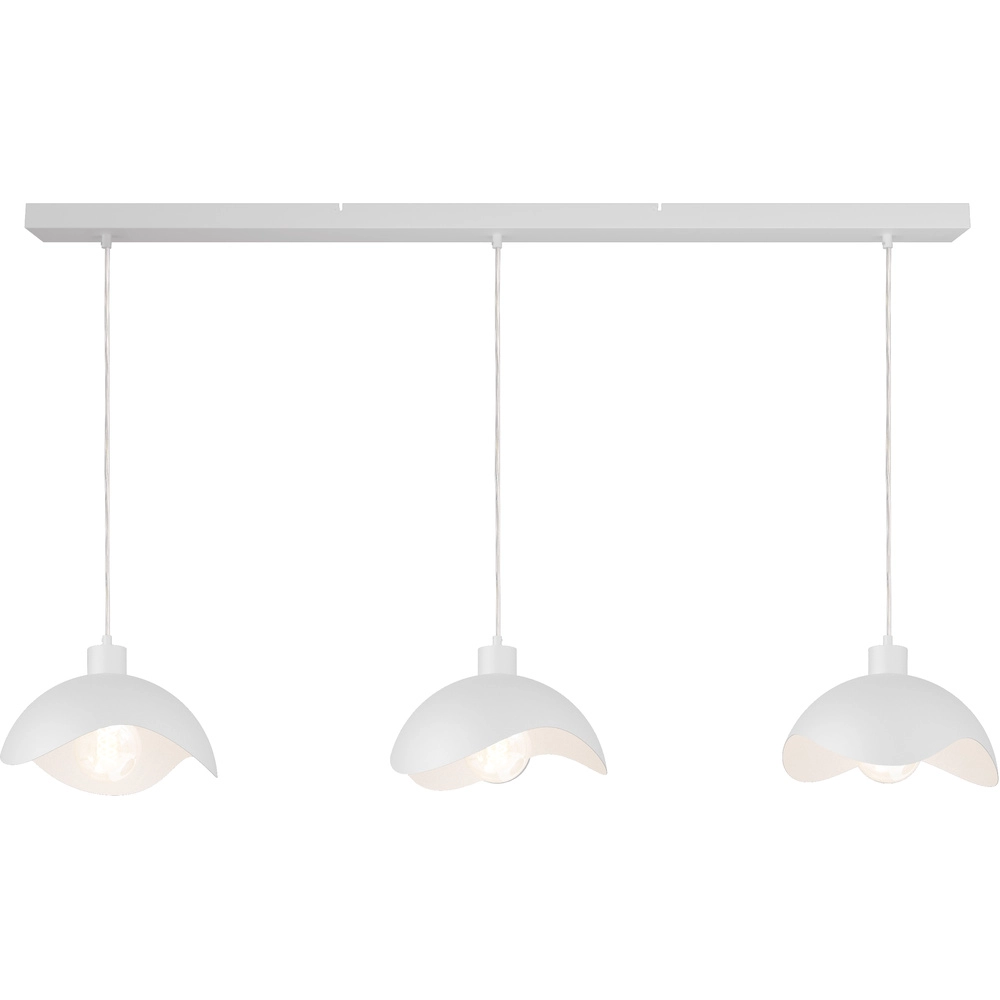 Büro-Hängelampe Volta 3x Ø30cm – weiß