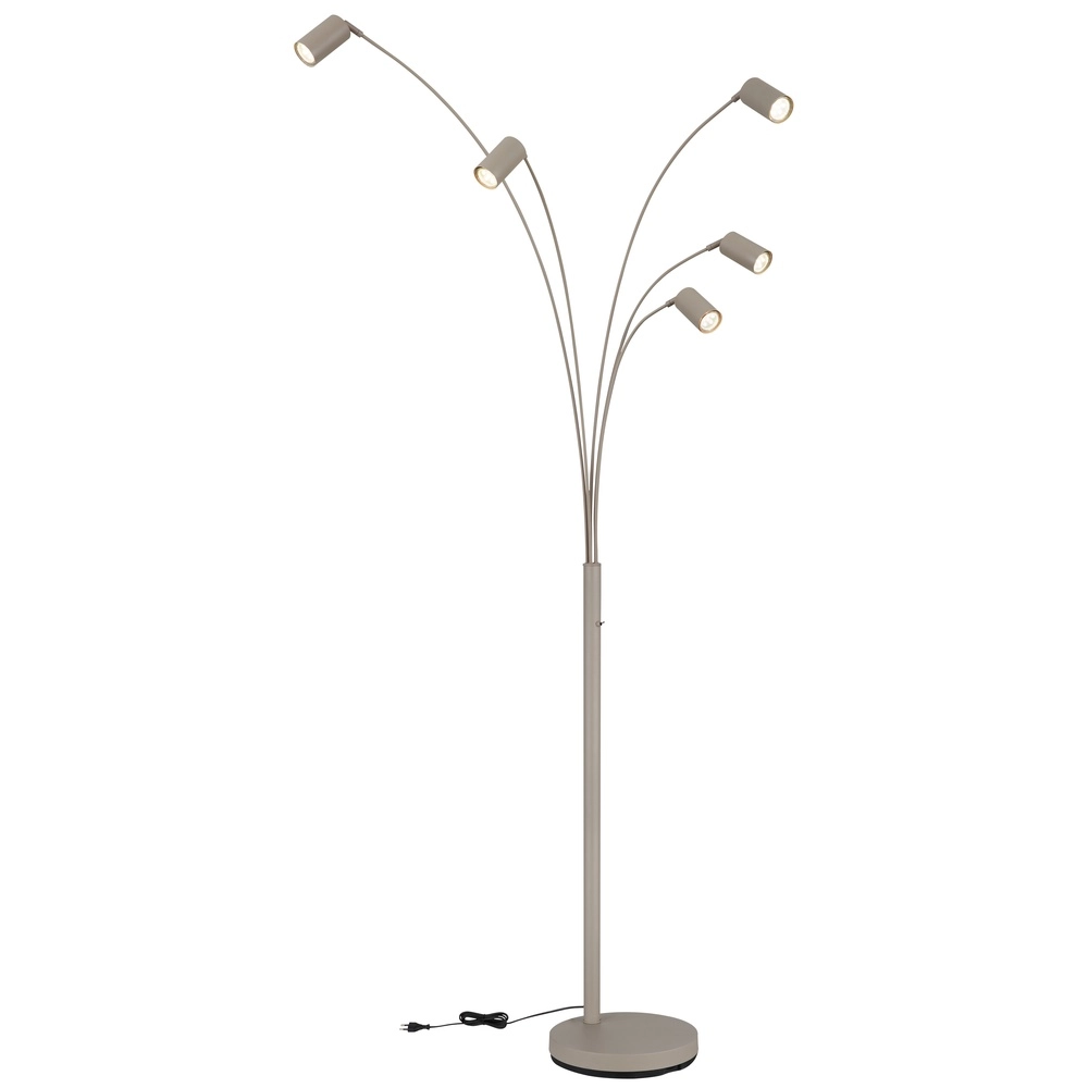 5-flammige Stehleuchte Robby sandbraun Globo 9007371566365