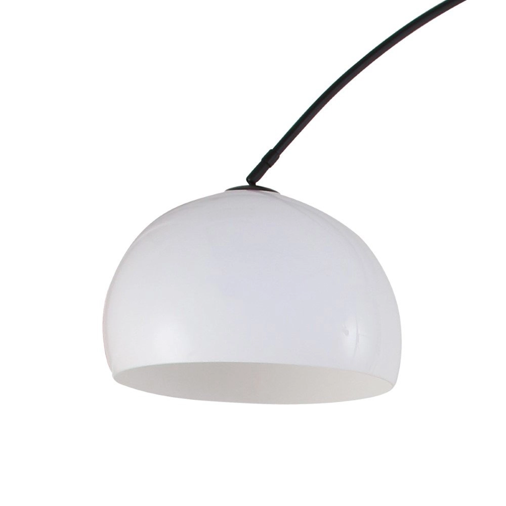 Bogenlampe Stresa schwarz mit weißem Lampenschirm Steinhauer 8712746106640