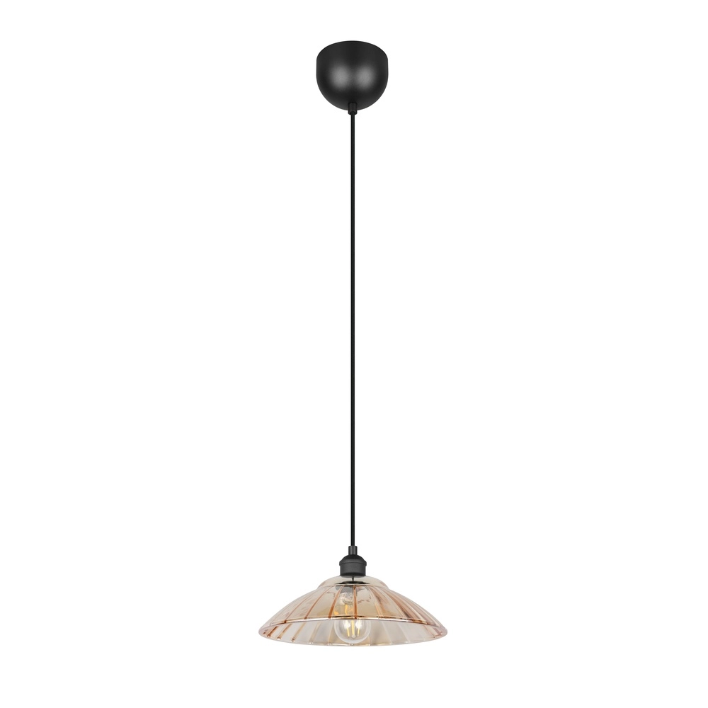 Klassische Pendellampe Eluna Schwarz Trio 4017807682489