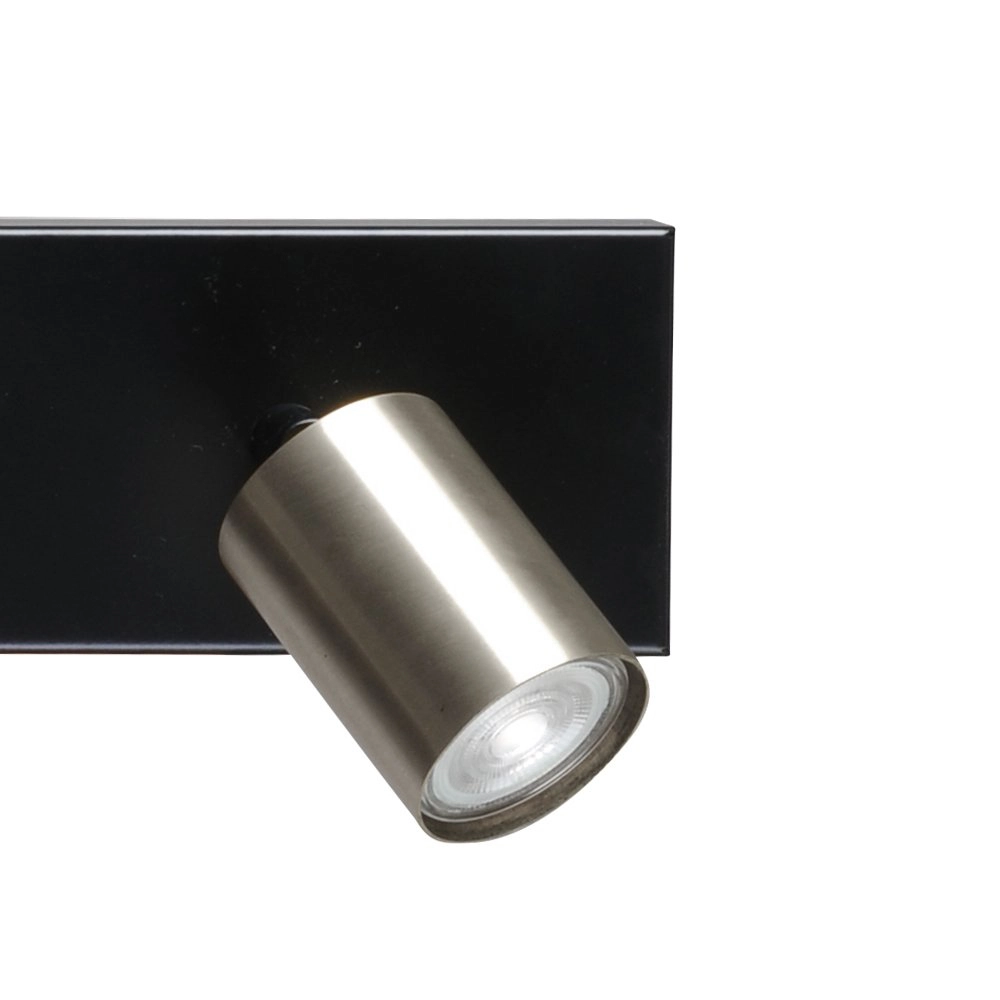 Schwarze Deckenlampe Bounce mit 2 Nickelflecken Masterlight 8718121219943
