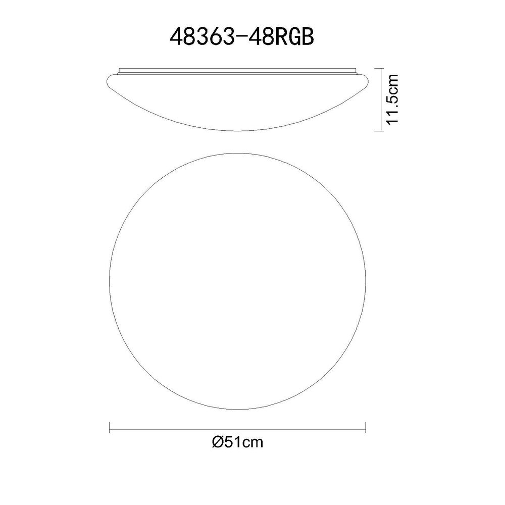 Deckenlicht Atreju I Ø 51 cm Lichtfarben verstellbar Globo 9007371382330