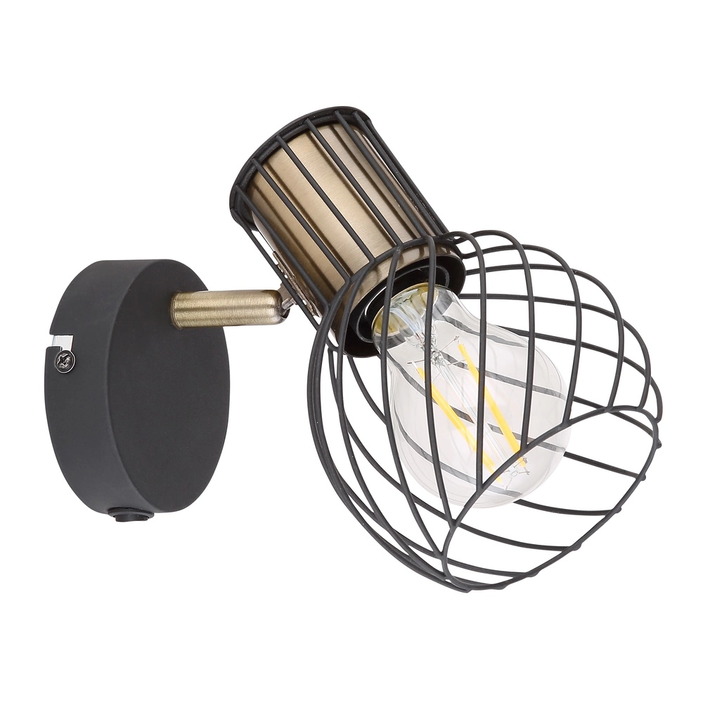 Wandlampe Argusto Schwarz Globo 9007371387717
